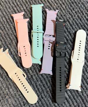 6-Pack Silicone Sport Watch Bands Compatible with Samsung Galaxy Watch